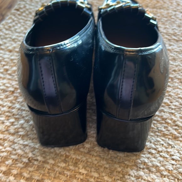 ASOS DESIGN Spencer mid-heeled chain loafers in black size 9 - Picture 3 of 5